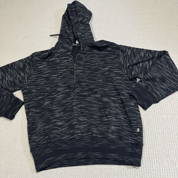 Reverse Threads Hooded Black Quarter Zip Up Size Small NWT - Picture 1 of 9